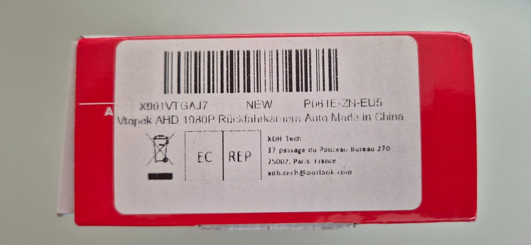 Sonstiges Fahrzeugzubehör: Vtopek Universal Rückfahrkamera AHD 1080P / P061-E – Neu und originalverpackt aus Sursee von Koby29 1