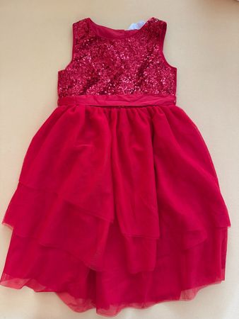 Neuwertig: Festliches elegantes rotes Kleid, Gr. 122