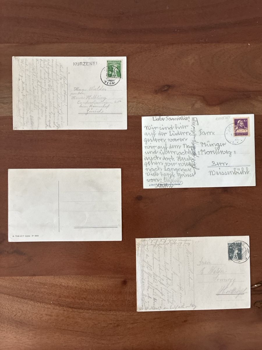 Cartoline postali: 4 Ansichtskarten Schweiz von der Lüdernalp BE – Usato da Oftringen venduto da Cla.vD.74 1