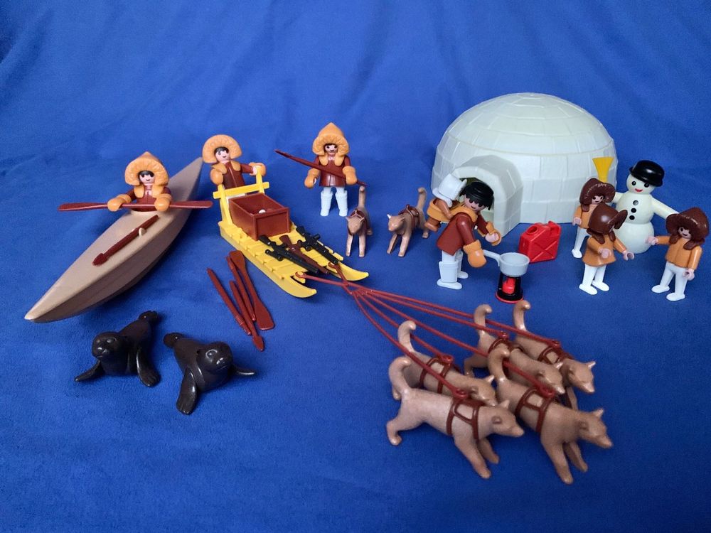 PLAYMOBIL Esquimaux 3466 Complet En Boîte Défraîchie - Vintage - À Voir ! Promo