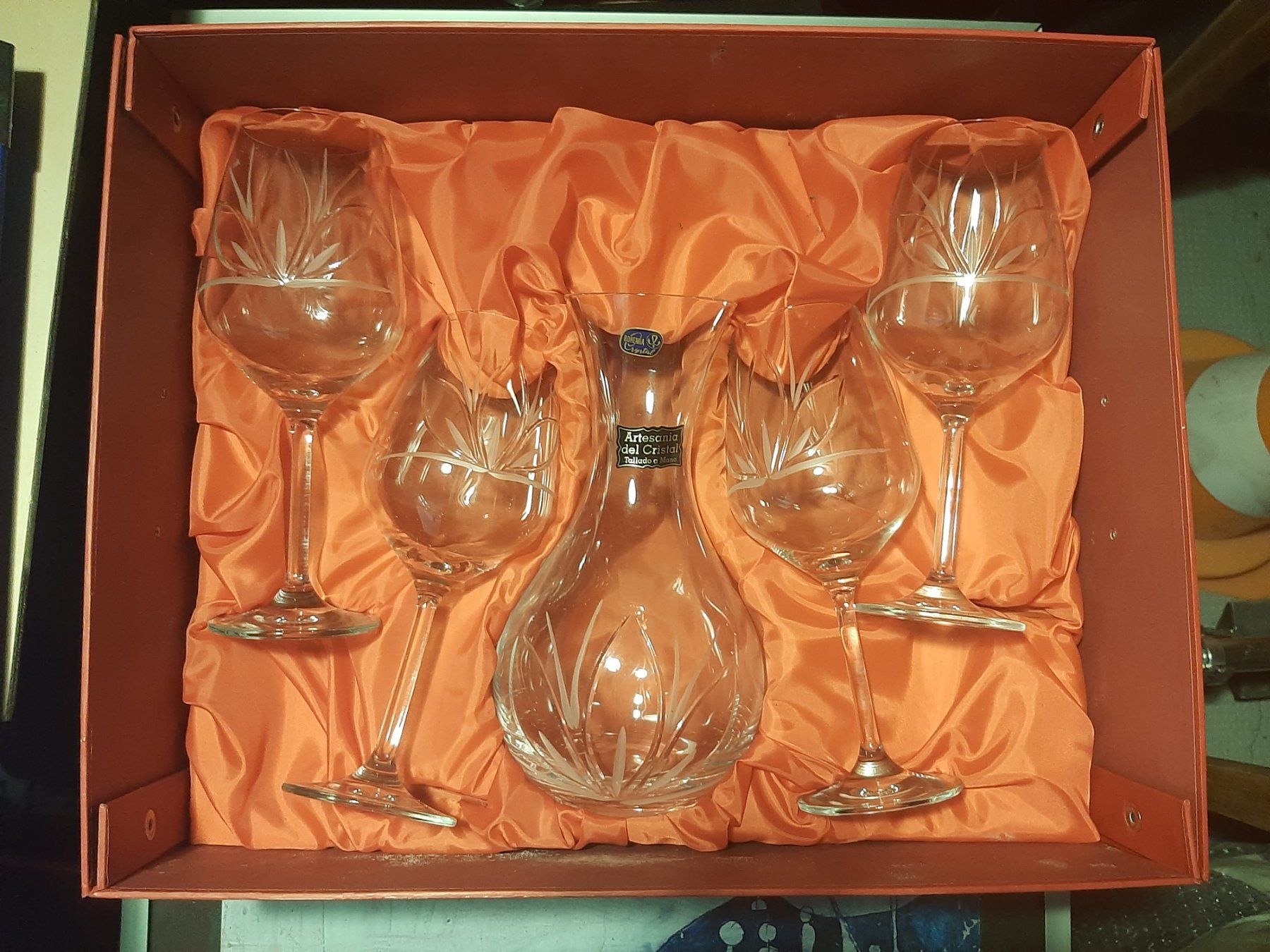 Geschirrsets: Service à vin en cristal de bohème – Neu und originalverpackt aus Thônex von oce.1399