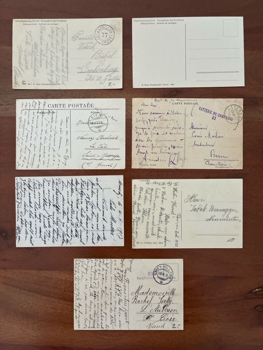 Cartoline postali: 16 Ansichtskarten Schweiz vom Militär Artillerie – Usato da Oftringen venduto da Cla.vD.74 3