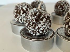 6 Teelichter Anisstern Kugel Kerzen Dekoration Weihnachten