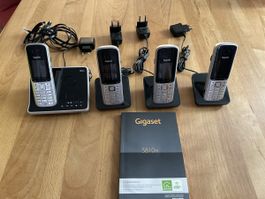 Gigaset S810H Schnurlostelefon mit 4 Mobilteilen