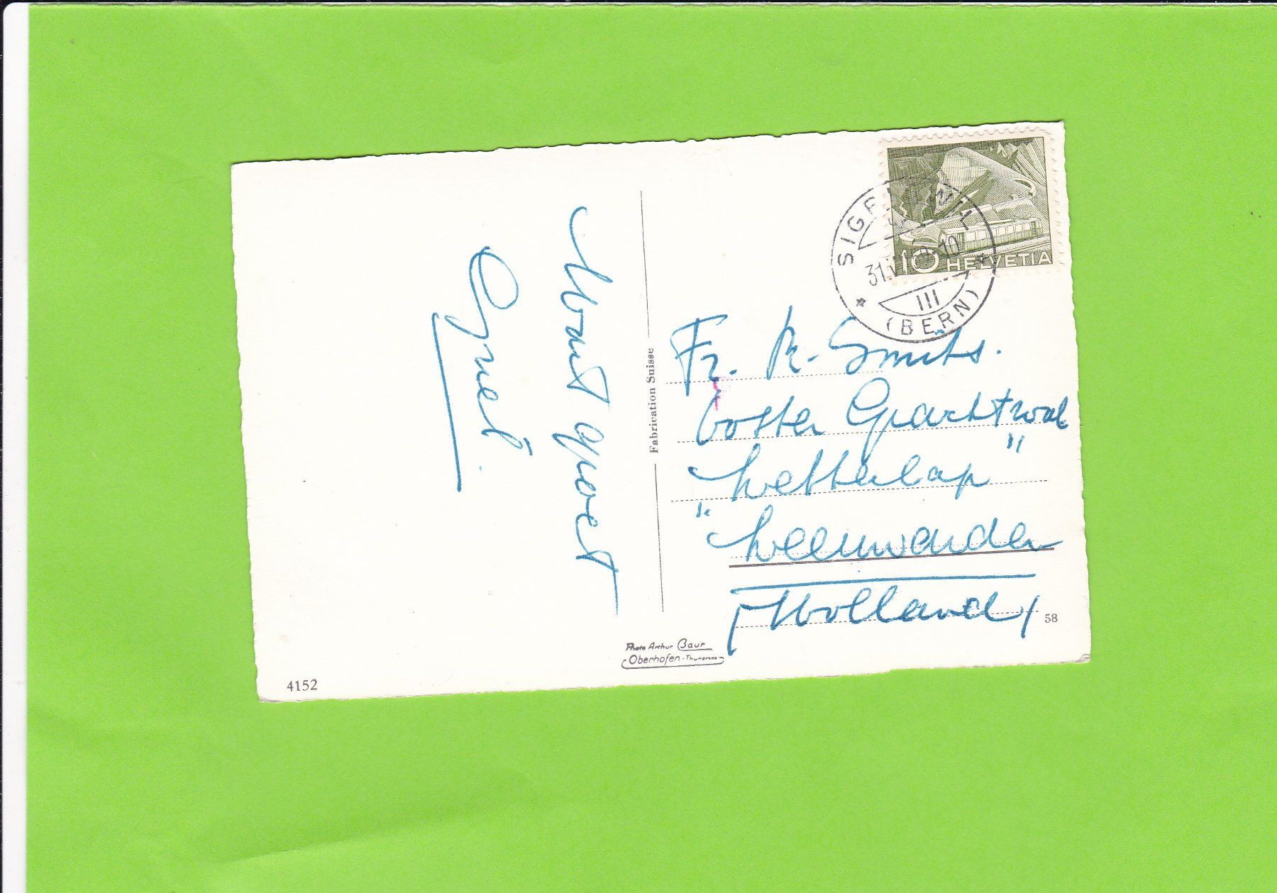 Cartoline postali: Sigriswil--4-Bildkarte – Usato da St. Peterzell venduto da neckertal 1