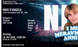 2 Tickets Reihe 18 Nino D'Angelo