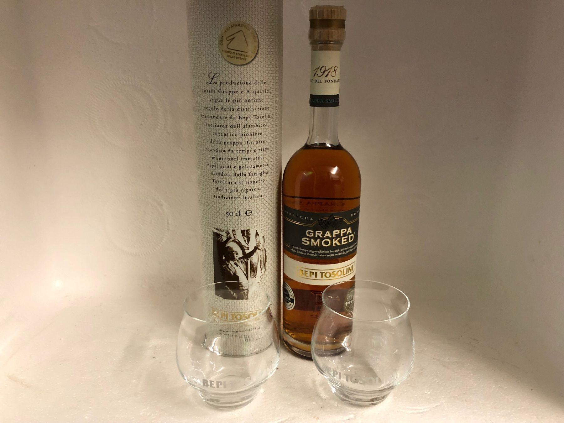 Spirituosen: Grappa Smoked Barrique Bepi Tosolini 40% – Neu und originalverpackt aus Wöschnau von Vinsale