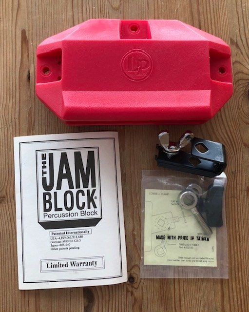 Musikinstrumente: Bloc Percussion LP Jam Block Rouge et Support Métal – Neu und originalverpackt aus Aigle von Tchamille 1