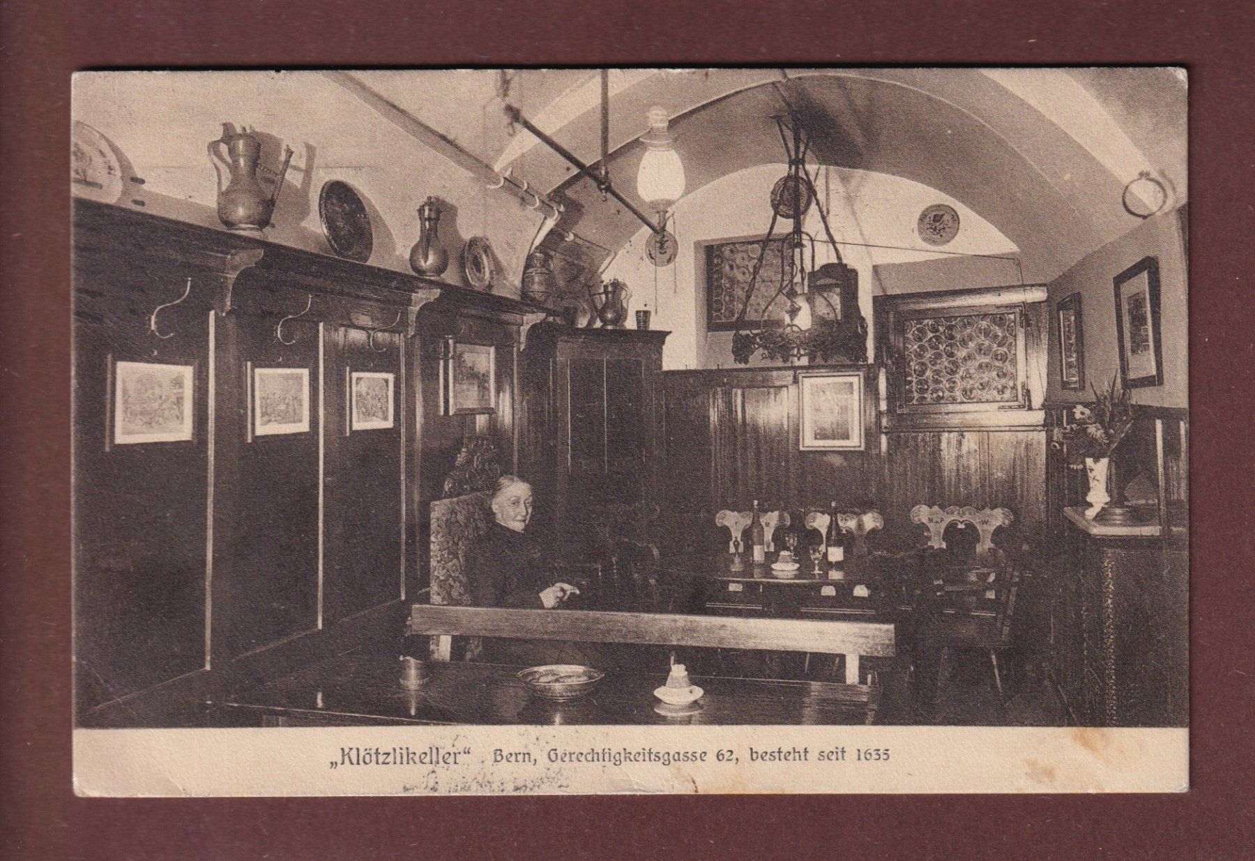 Ansichtskarten: BERN - Klötzlikeller - 1912 – Gebraucht aus Pully von nicecards-shop