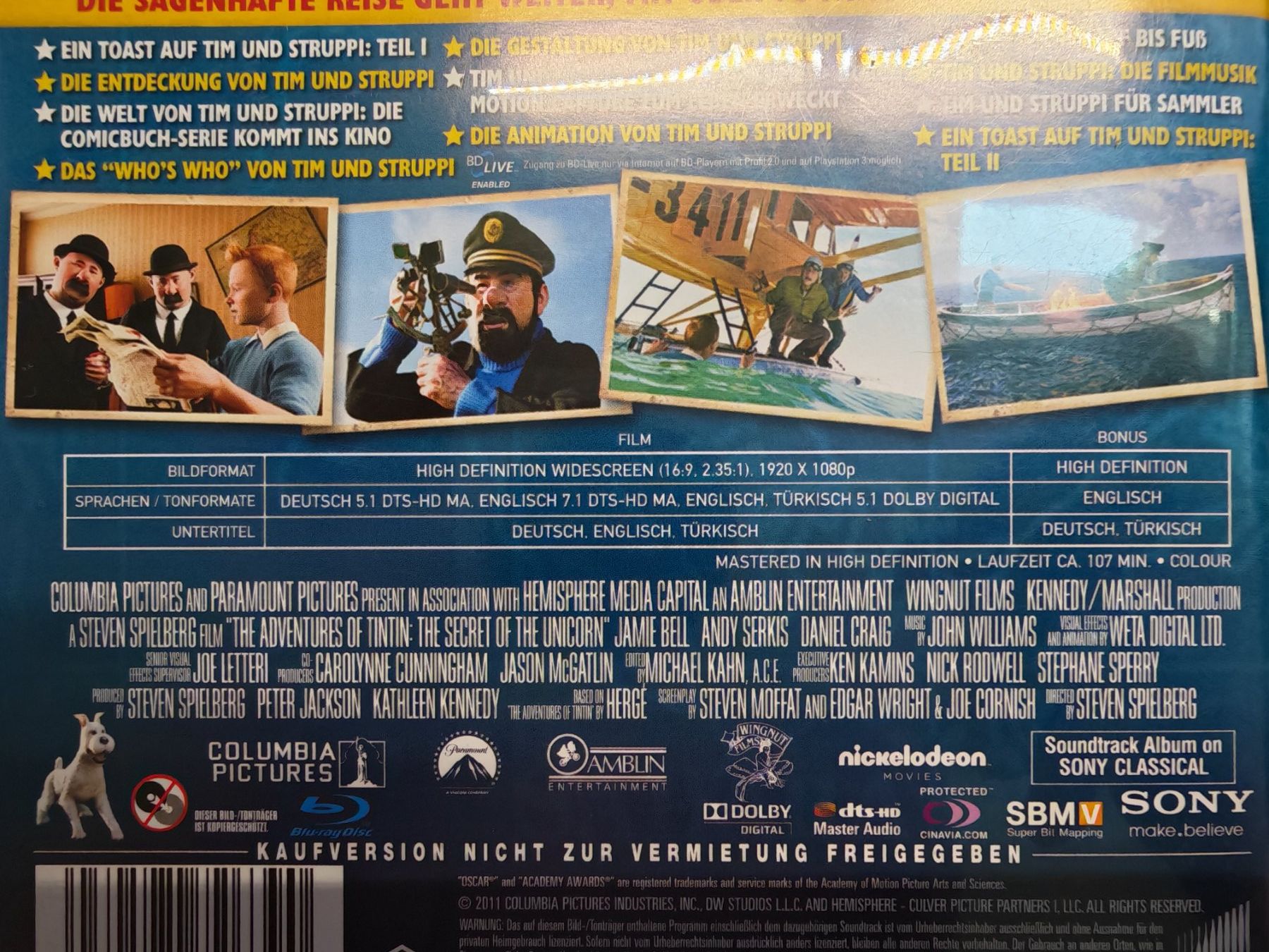 Tutti i DVDs: Tim und Struppi - Das Geheimnis der Einhorn – Usato da Liestal venduto da Kratzilla 3