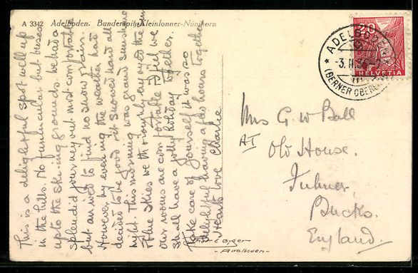 Cartes postales: Adelboden, Bunderspitz-Kleinlonner-Nüni – D'occasion à Berlin par bartko-reher 1