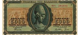 Griechenland 5000 Drachmai 1943 P-122 UNZ