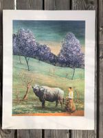 Lithographie von Hansjörg Flückiger 1983