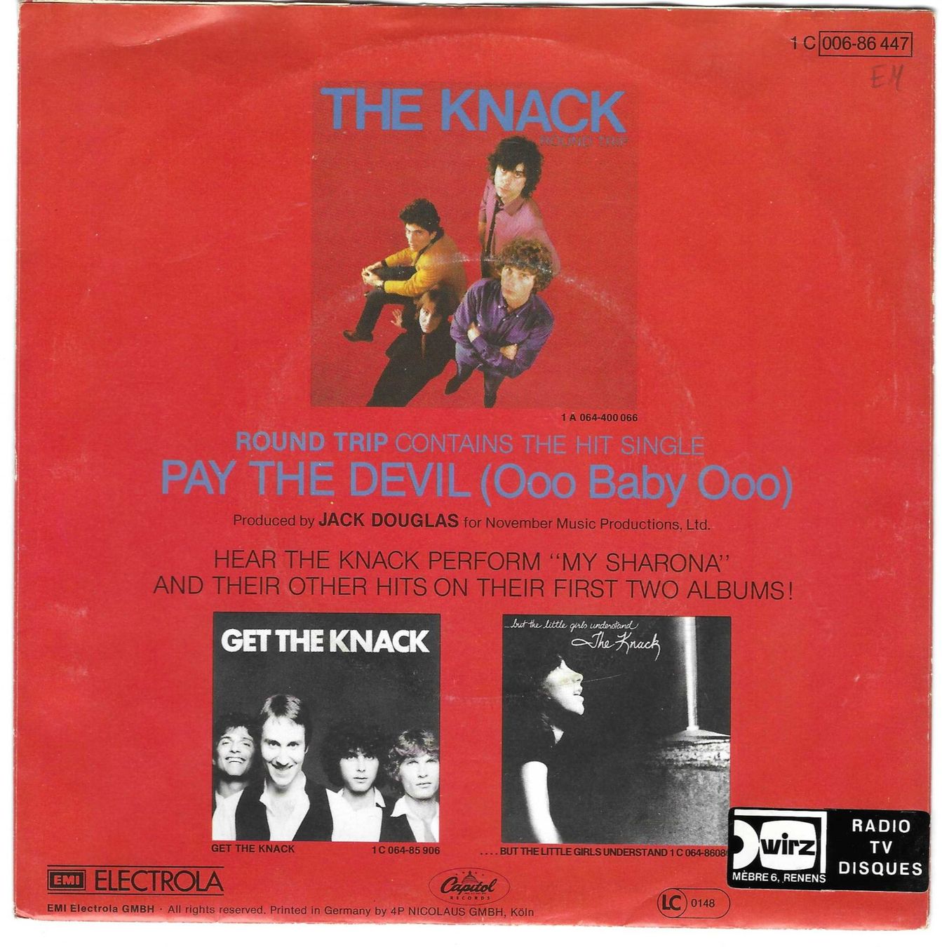 Dischi in vinile: THE KNACK  -  PAY THE DEVIL  +  1 – Usato da Bex venduto da Giorgiob 1
