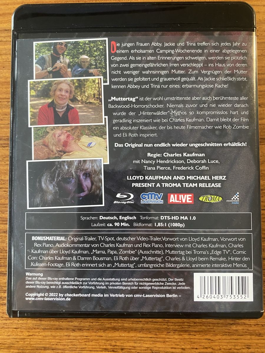 Tutti i DVDs: Blu-ray Muttertag Uncut FSK 18  – Usato da Rüschlikon venduto da Granulat204 1
