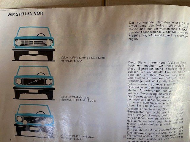 Libri: Volvo 142 / 144 Betriebsanleitung Oldtimer – Usato da Hedingen venduto da mg1948_er 2