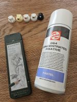 "Faber-Castell" Bleistifte, "Talens" Fixativ Set neu