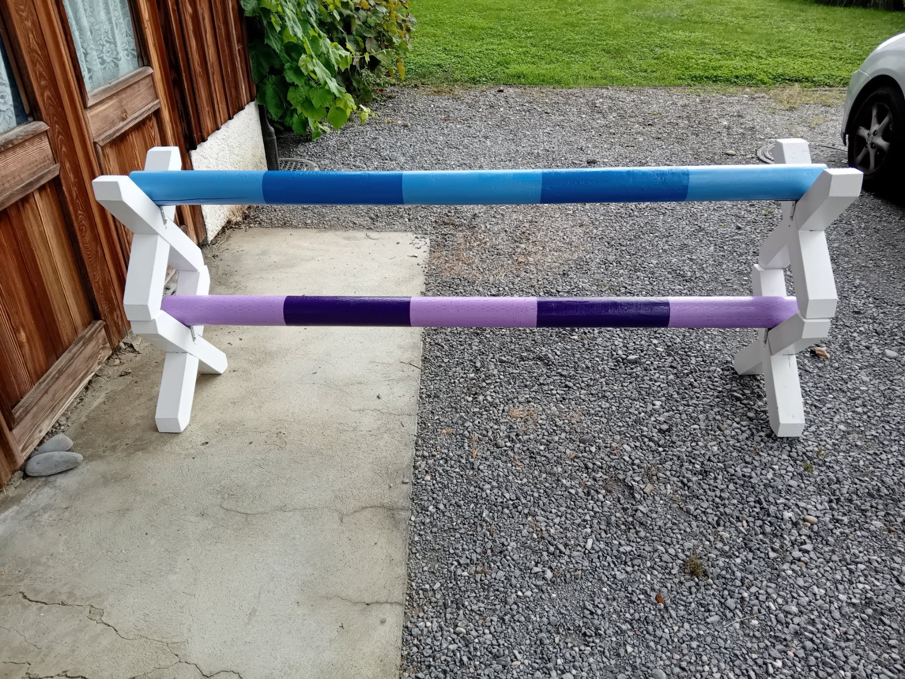 Briglie & Cavezze: Neues Cavaletti 2m lang nach Wunsch gestrichen – Nuovo e nell'imballaggio originale da Amriswil venduto da Landherzli 1