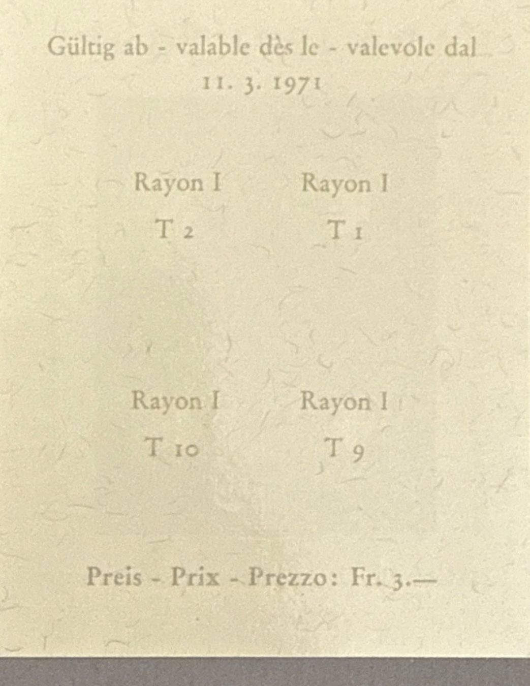 Tutti i francobolli: Briefmarkenblock NABA 1971 Basel – Usato da Caslano venduto da alaniselin 1
