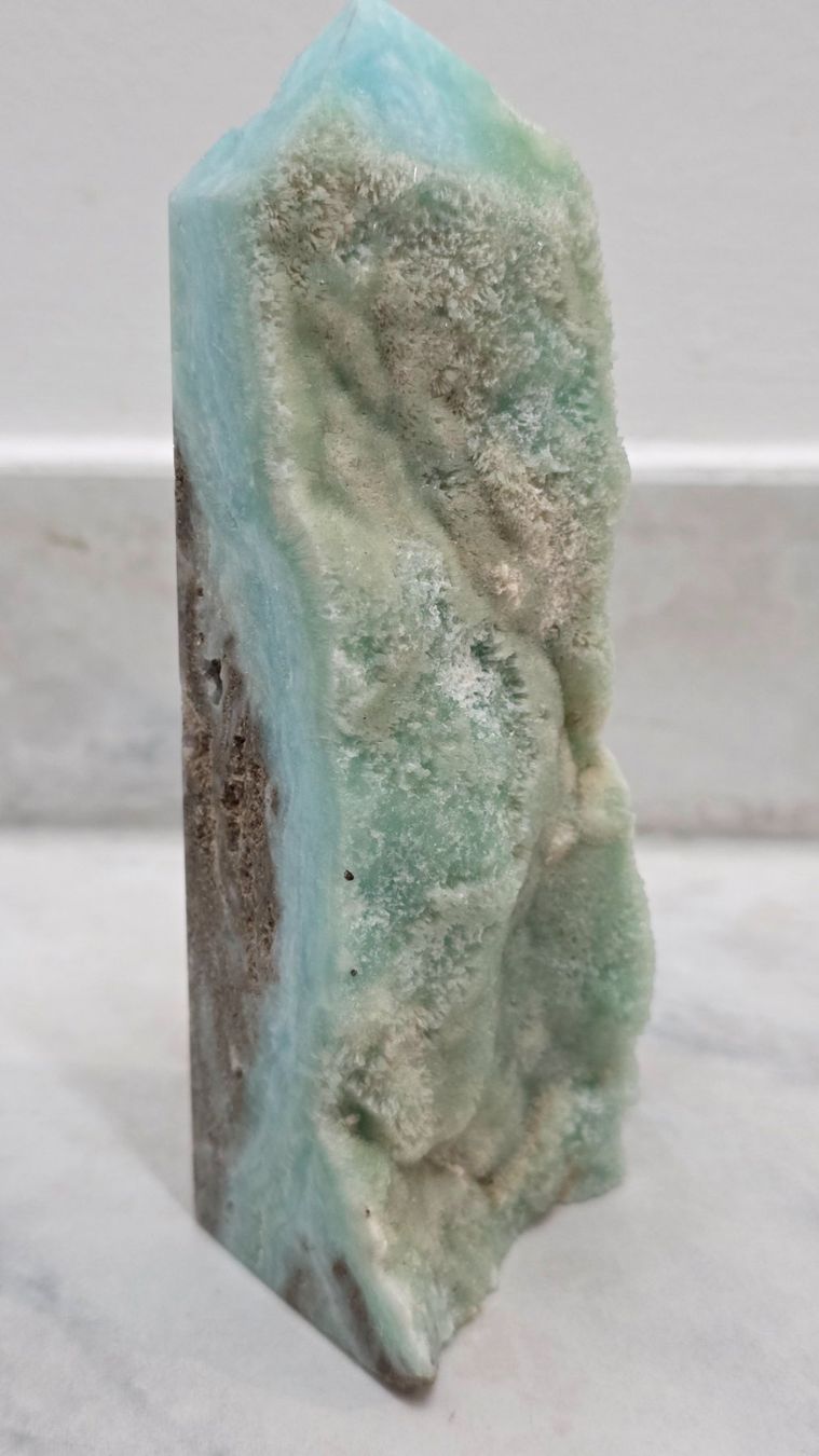 Minerali & Pietre curative: Hemimorphit Obelisk mit Druse 340g – Nuovo e nell'imballaggio originale da Matzingen venduto da Shay_Crystalz 2