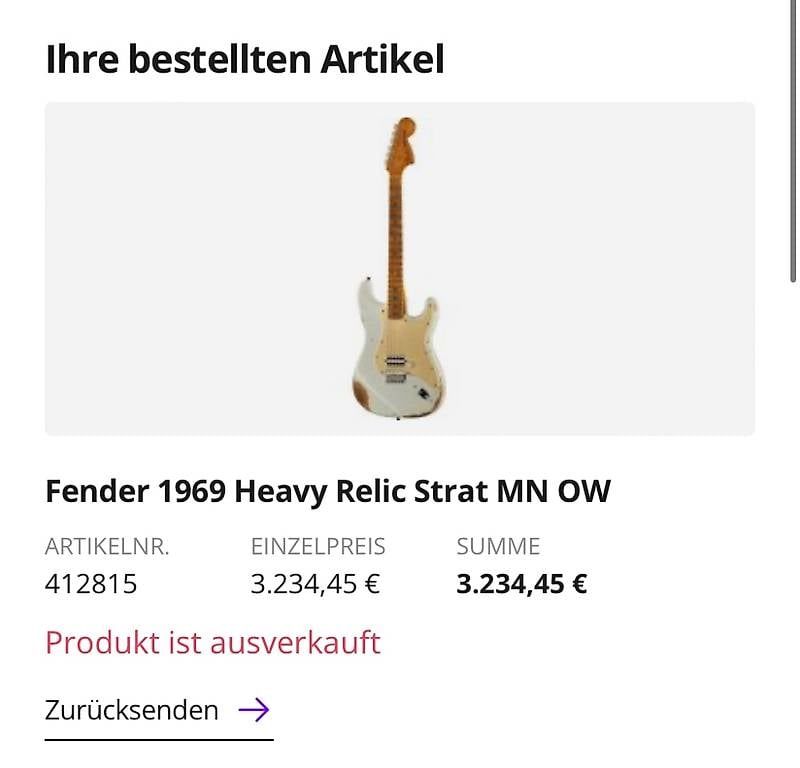 Fender Strumenti musicali: Fender Stratocaster 1969 Heavy Relic new ! – Usato da Lausanne venduto da JTRMcom 3