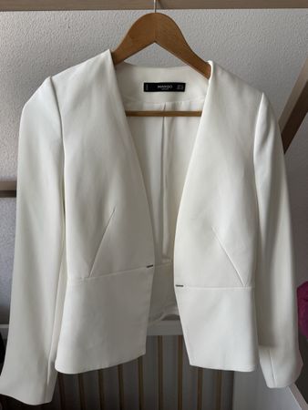 Mango Blazer, weiss, Gr. XS, wie neu, ideal für Frühling