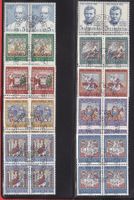 1966 -1971  Pro Patria  Viererblock Sätze ERSTTAG gestempelt