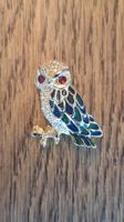 Vintage Eule Brosche, Strass, Schmuck, Herbst Accessoire