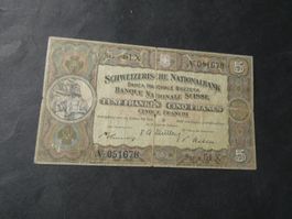 Schweiz 1951, 5 Franken  mit Riss