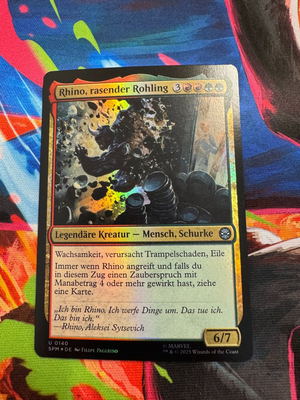 Magic The Gathering Carte collezionabili: Rhino, rasender Rohling - Foil - Marvel's Spider-Man - Magic – Nuovo (secondo la descrizione) da Bülach venduto da Pfrenzel