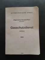 Armee Büchlein Gasschutzdienst 1946