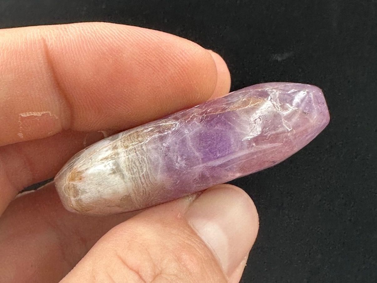 Minerali & Pietre curative: Amethyst mit Achat Handschmeichler Heilstein – Nuovo e nell'imballaggio originale da Männedorf venduto da Handschmeichler 2