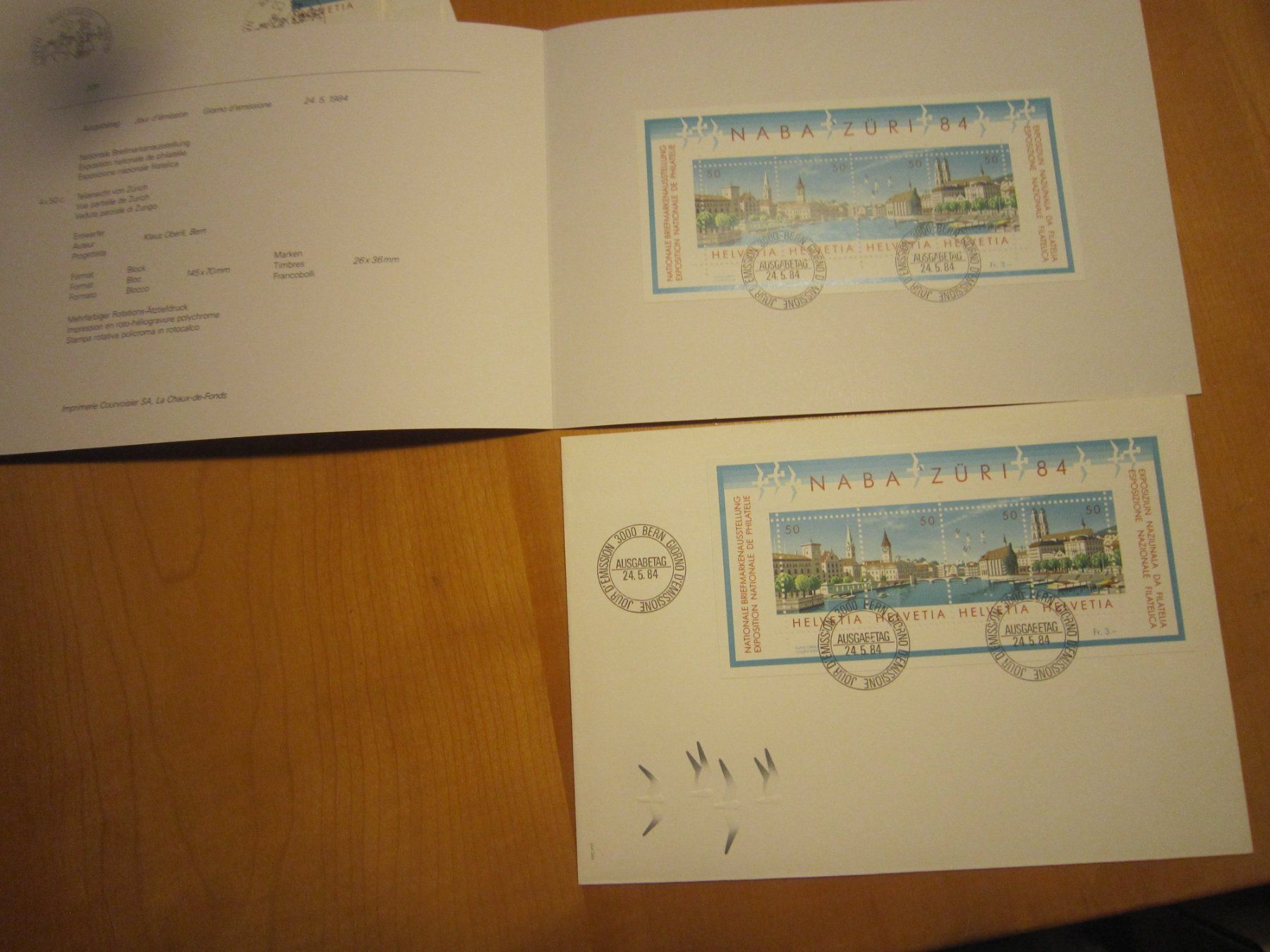 Alle Briefmarken: 1984 NABA Zürich verschiedene Variationen – Gebraucht aus Gordola von Polentaefung 7
