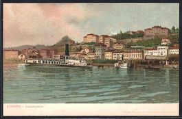 Lugano, Teilansicht it Dampferanlegestel