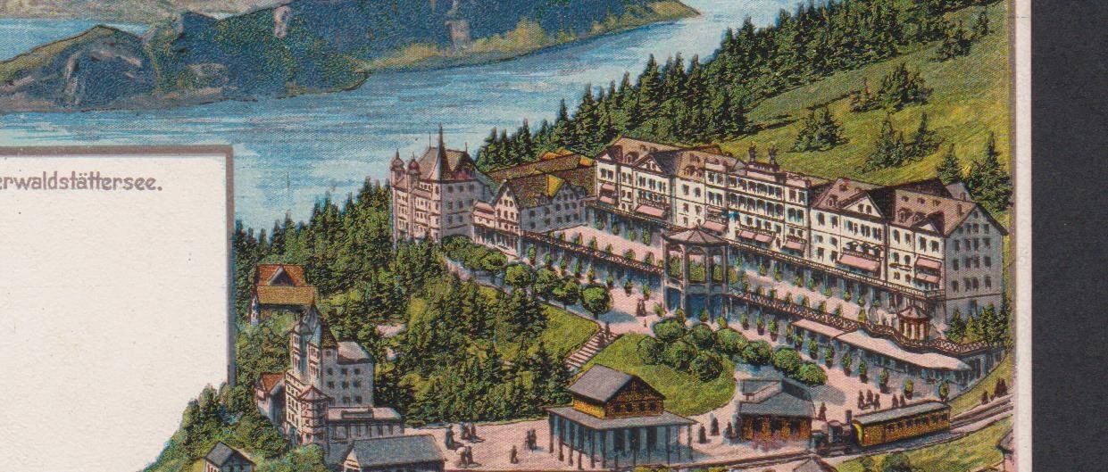 Cartoline postali: Rigi-Kaltbad  Steinmann-Litho ** – Usato da Vitznau venduto da Ropaku 1