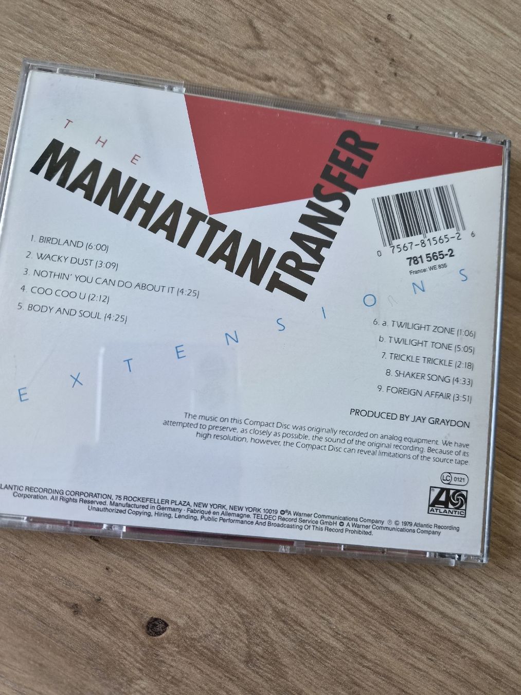 CD: MANHATTAN TRANSFER EXTENSIONS – Nuovo (secondo la descrizione) da Zofingen venduto da Tinpan 3