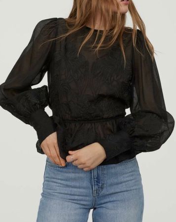 H&M Bluse, Schwarz, 38, Mit Rückenausschnitt Versand 9.-