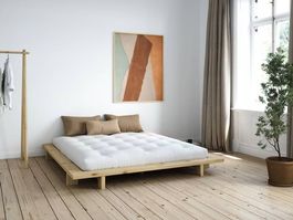 WOODEN BED / FUTON BED 160X 200 CM  GOOD CONDITION