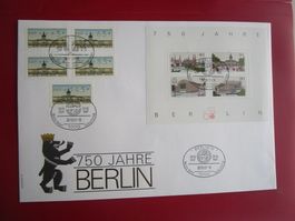 750 Jahre Berlin - Ersttagsbrief mit Sondermarken 1987