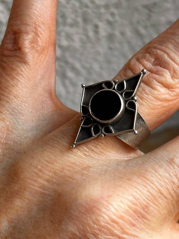 Anelli: Silberring ONYX (gr.58) – Usato da Basel venduto da bellespirit 2