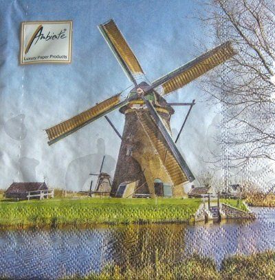 Servietten: Serviette dutch windmill (d297) 2Stk. – Neu (gemäss Beschreibung) aus Schlatt TG von kreativ-atelier