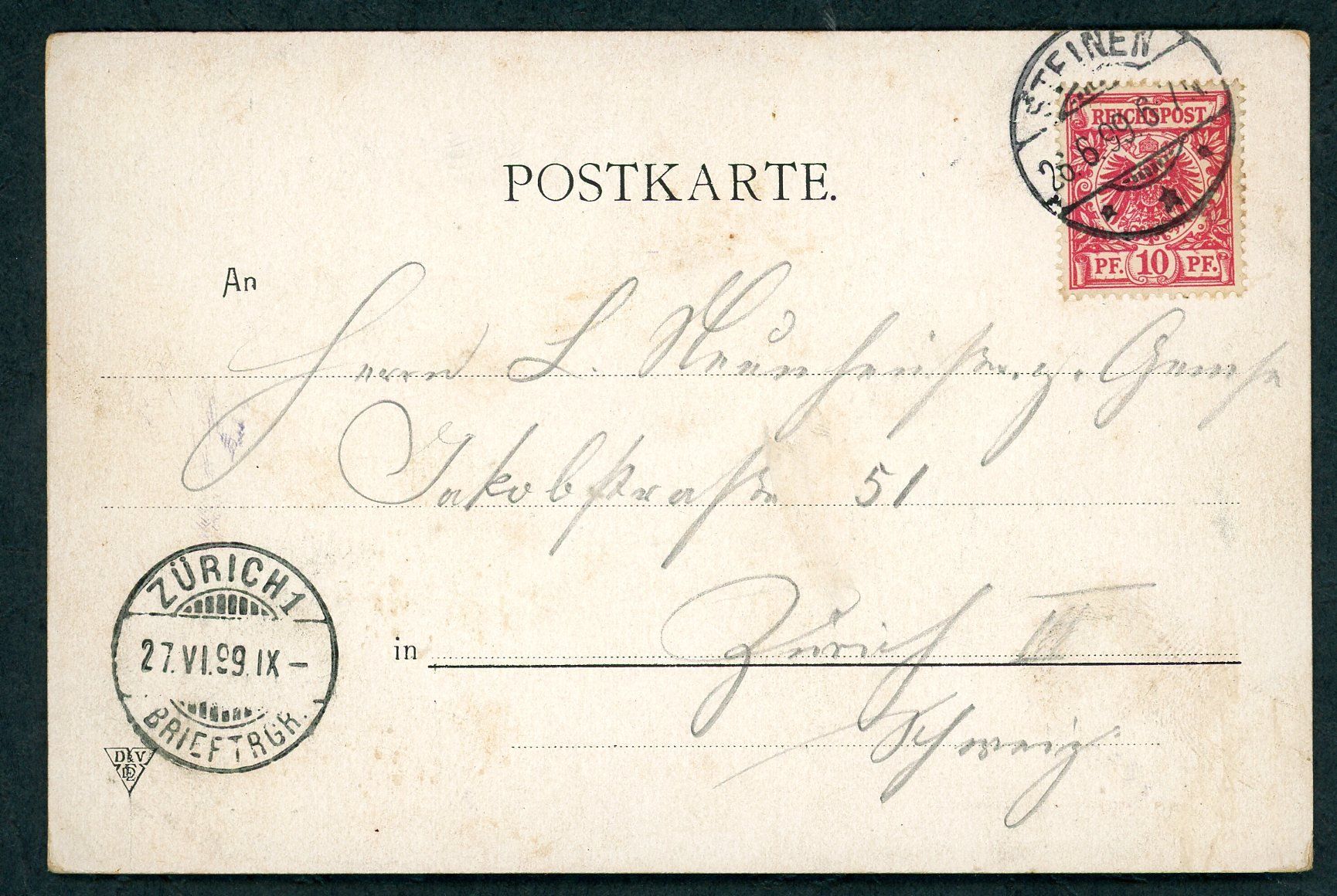 Cartoline postali: Alte Ansichtskarte Hausen i/w.  1899, Top! – Usato da Opfikon venduto da Pritt04 1