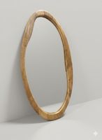 Handgemachter Wandspiegel aus Mangoholz – Neu!