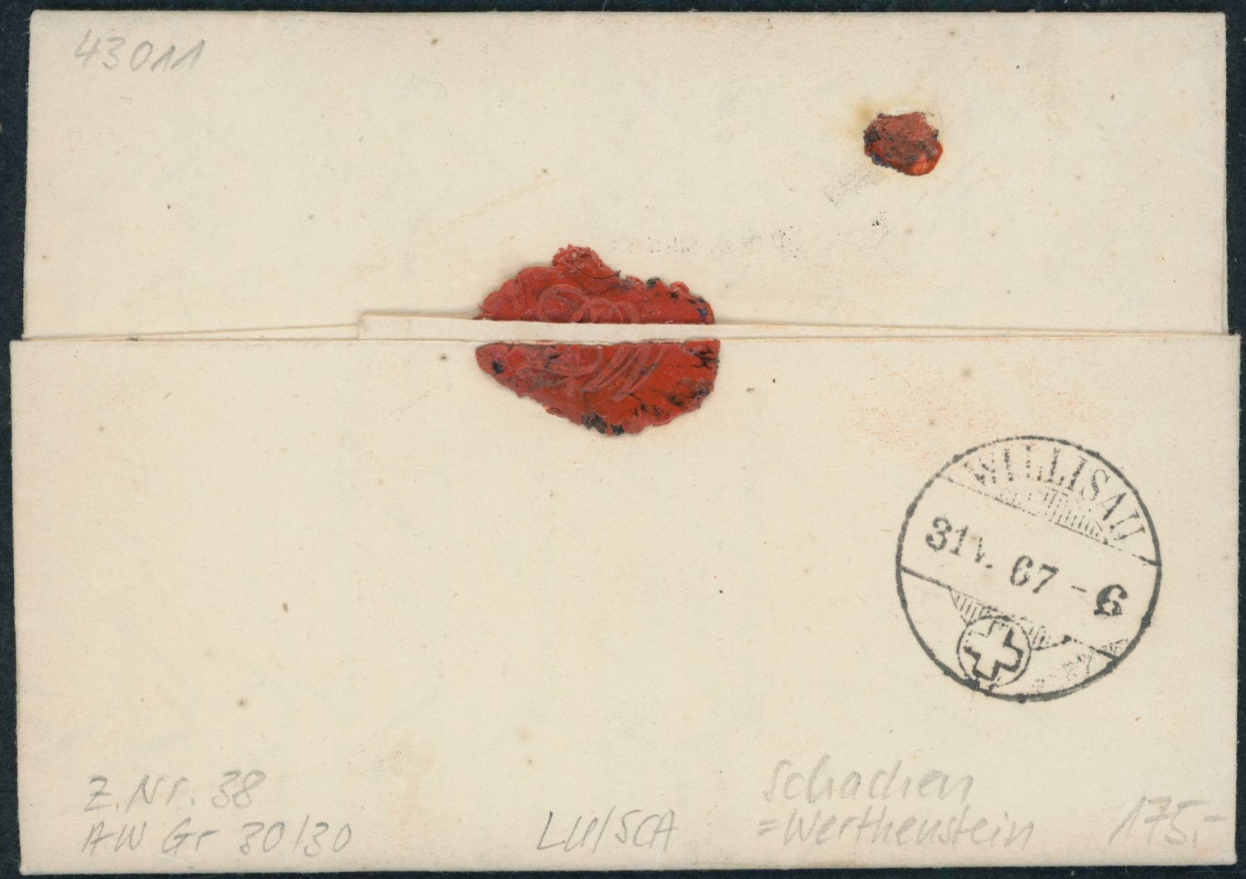Alle Briefmarken: LU Schachen - Stabstempel - Luzern - Brief - Werthenstein – Gebraucht aus Schindellegi von leecollect 1