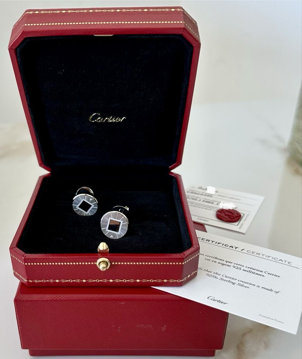 Cartier Gemelli: BOUTONS DE MANCHETTE DE CHEZ CARTIER – Nuovo e nell'imballaggio originale da Lausanne venduto da Ggato 2