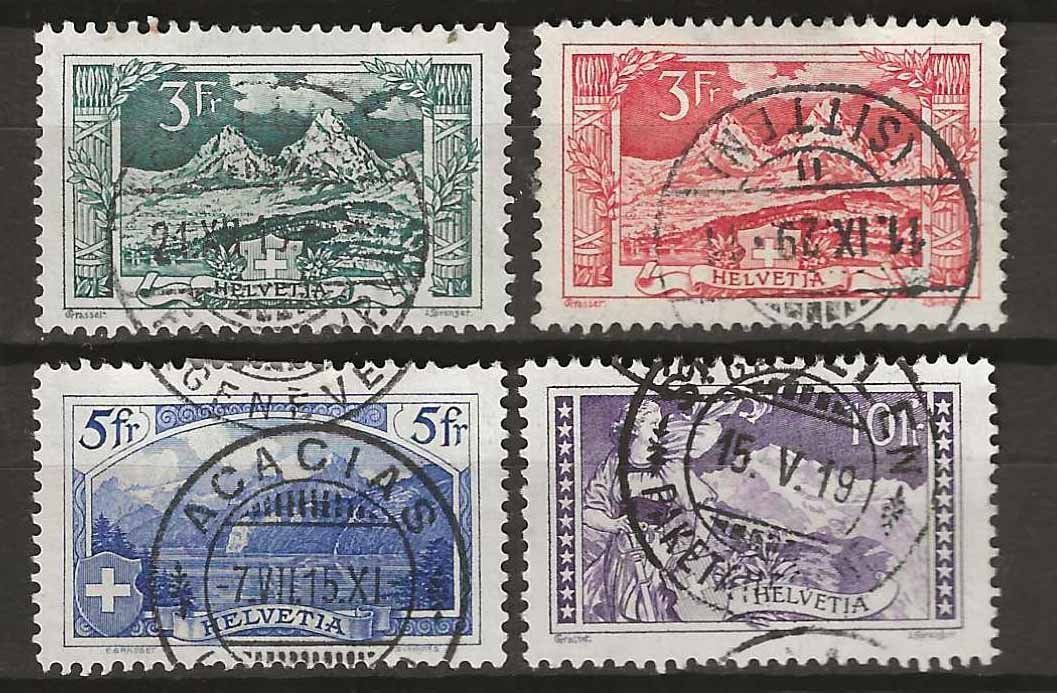Tous les timbres: CH129 - Paysages 1914-1918 obl. – D'occasion à Trélex par Phil_Albert