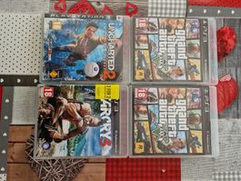 Uncharted Among Thieves, GTA 5 PS3, Far Cry 3 PS3 Games