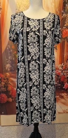 ❣️KURZARM KLEID, GR. M, 40/42, VON CHICORÉE, SCHWARZ/WEISS