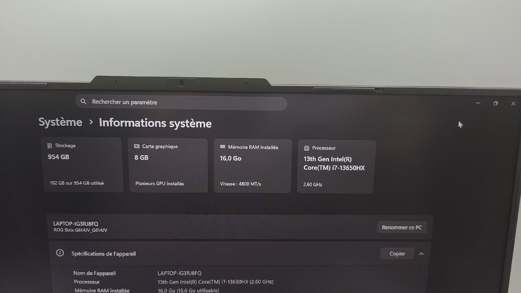 Asus Notebook: Asus ROG Strix G16 – Usato da Courtemaîche venduto da Atelier.tech 2