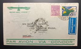 ZEPPELIN 1933 BRASILIEN 8. SAF Brief Rio - Middlesex England